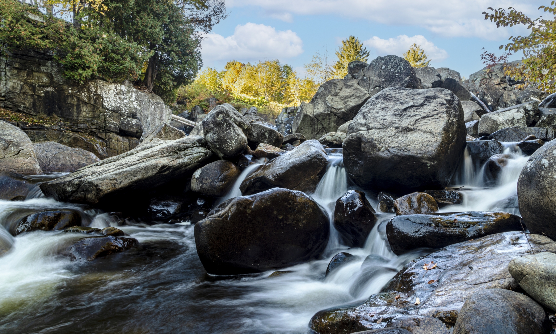 Near Flume Falls, Ausable River, New York